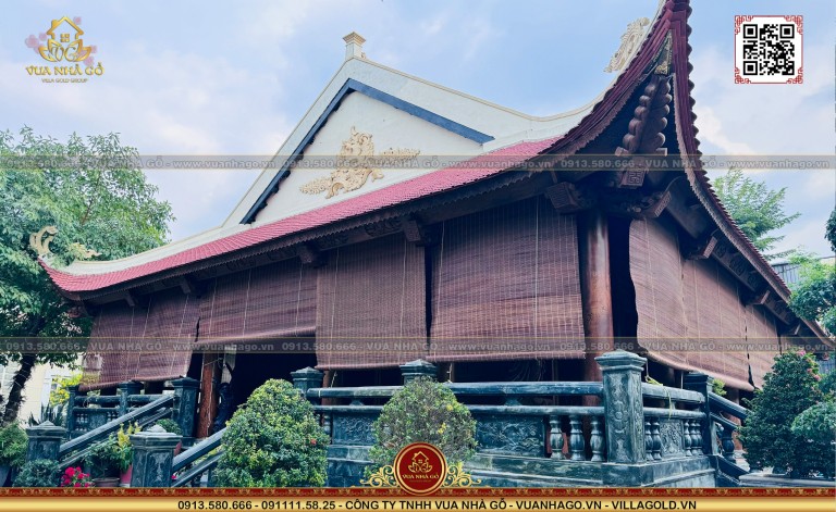 Thi Công Nhà Gỗ Tại Bình Dương Nhà Gỗ 3 Gian Mái Đao - Vua Nhà gỗ